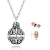 Stainless Steel Round Urn Ashes Pendant Necklace PW-WG9842A-05-1