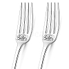 Globleland Word Pattern 304 Stainless Steel Fork AJEW-GL0001-17F-1