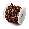 Handmade Natural Red Jasper Chip Beaded Chains CHC-F020-09G-03-3