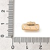 Brass Micro Pave Clear Cubic Zirconia Spacer Bars KK-C031-48G-3