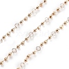 Handmade Brass & Glass Bead Chains CHC-L051-04KCG-1