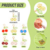 60Pcs 6 Colors Glass Pendants PALLOY-TA00249-4