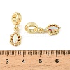 Brass Micro Pave Clear Cubic Zirconia European Dangle Charms CU-CBA9CBD-10G-3