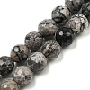 Natural Map Stone/Picasso Stone/Picasso Jasper Beads Strands G-C079-B05-02-1