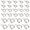 SUNNYCLUE 30Pcs 3 Styles 304 Stainless Steel Smooth Surface Spring Ring Clasps STAS-SC0004-41-1