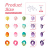 32Pcs 16 Style Spray Painted Iron Stud Earring Findings FIND-TA0001-87-3