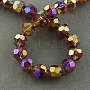Electroplate Glass Beads Strands X-EGLA-R016-6mm-13-1