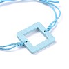 Adjustable Waxed Cotton Cord Bracelets BJEW-JB04294-04-3
