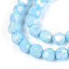 Anti-Tarnish Electroplate Glass Beads Strands EGLA-T021-6mm-15-01-3