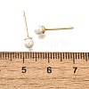 Round Brass Stud Earrings EJEW-Z086-03G-5