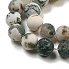 Natural Tree Agate Frosted Agate Round Gemstone Beads Strands X-G-O151-01-8mm-3