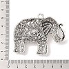 Tibetan Style Alloy Elephant Big Pendants TIBEP-Q043-280-RS-3