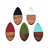 Opaque Resin & Walnut Wood Pendants RESI-N025-032-B-1