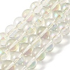 Transparent Electroplate Glass Beads Strands GLAA-T032-T8mm-C10-1