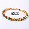 Hip-hop Brass Micro Cubic Zirconia Link Chain Bracelets for Men and Women FX8797-26-1