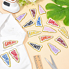16Pcs 8 Colors Game Day Polyester Computerized Embroidery Cloth Iron on/Sew on Patches DIY-ME0001-93-4