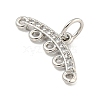 Brass Micro Pave Clear Cubic Zirconia Chandelier Component Links KK-NH0003-01P-2