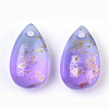 Two Tone Transparent Spray Painted Glass Charms X-GLAA-T017-02-B02-2