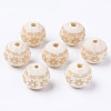 Unfinished Natural Wood European Beads LS-WOOD-S057-010B-1