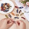 36Pcs Resin Safety Pin Brooches JEWB-OC0001-12-3