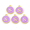 Golden Plated Alloy Enamel Charms ENAM-S118-10S-2