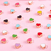 96Pcs 8 Colors Alloy Enamel Beads FIND-SC0015-37-6