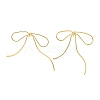 Bowknot Rack Plated Brass Stud Earrings for Women EJEW-Z051-11A-G-1