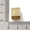 Brass Cubic Zirconia Beads KK-Q818-01K-G-3