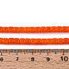 Opaque Solid Color Glass Beads Strands GLAA-N065-4x4mm-C03-4