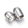 Tarnish Resistant 304 Stainless Steel Magnetic Clasps with Glue-in Ends STAS-E113-28P-2