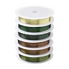 6 Rolls 6 Colors Round Copper Wire Set for Jewelry Making CWIR-NH0001-03A-0.4mm-1