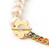 Brass Enamel Curb Chain Necklaces NJEW-JN03482-03-2