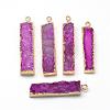 Natural Druzy Agate Pendants G-Q499-M-2