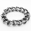 Alloy Skull Link Chain Bracelets PW-WG6AFD9-01-1