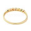 Colorful Cubic Zirconia Square Hinged Bangle BJEW-L681-004G-2