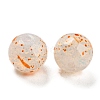 Transparent Spray Painting Crackle Glass Beads GLAA-L046-01A-08-2