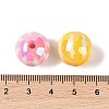 10Pcs UV Plating Colours Acrylic Beads OACR-S146-01O-4