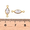 Brass Clear Cubic Zirconia Connector Charms KK-T070-08C-3