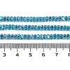 Electroplate Glass Beads Strands GLAA-Q105-03G-4