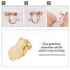 SUNNYCLUE 12Pcs 6 Style Brass Clip-on Earring Findings DIY-SC0021-28-3