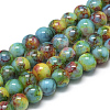 Baking Painted Glass Beads Strands X-DGLA-S115-10mm-S36-1