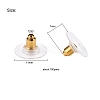 100 Pairs Brass Bullet Clutch Earring Backs KK-YW0001-32-3