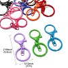 10Pcs 10 Colors Baking Painted Zinc Alloy Keychain Clasps FIND-YW0004-55-3