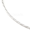 Anti-Tarnish Rhodium Plated 925 Sterling Silver Twisted Bracelets BJEW-G680-01P-2