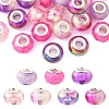 44Pcs 7 Styles UV Plating Resin European Beads RESI-FS0002-03-1