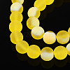 Frosted Transparent Glass Beads Strands GLAA-T032-T8mm-MBB11-3