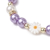 10Pcs 10 Colors Adjustable Imitation Pearls Beaded Bracelet Sets for Women Girl BJEW-JB111345-4