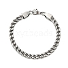 Non-Tarnish 304 Stainless Steel Wheat Chain Bracelets for Men BJEW-B093-04P-1