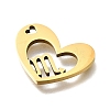 201 Stainless Steel Pendants STAS-A116-01G-08-2
