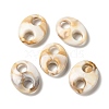 Opaque Acrylic Coffee Bean Connector Charms OACR-G042-04-1